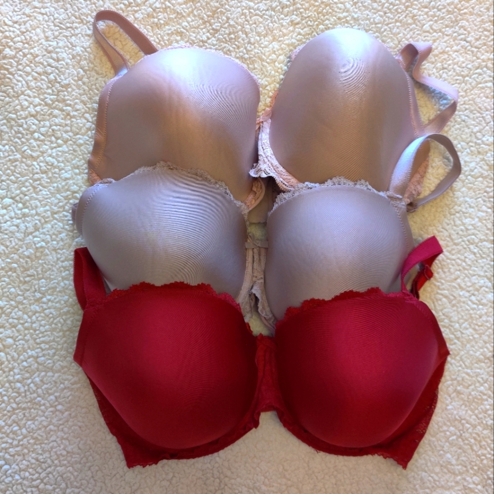 Three Lace Victoria's secret bras